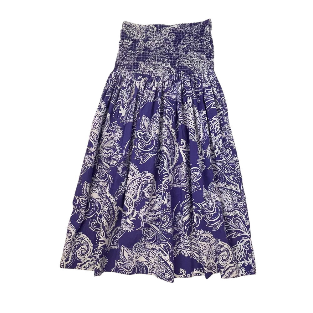 MARA HOFFMAN Nicole Midi Skirt In Emonia Print - Purple- Organic Cotton - Size M - Picture 4 of 6